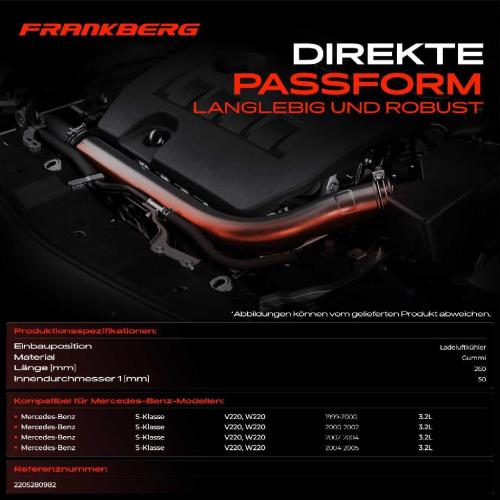 1x Kühlerschlauch Turboschlauch für Mercedes-Benz S-Klasse V220 W220 3.2L 1999-2005 Bild 1x Kühlerschlauch Turboschlauch für Mercedes-Benz S-Klasse V220 W220 3.2L 1999-2005