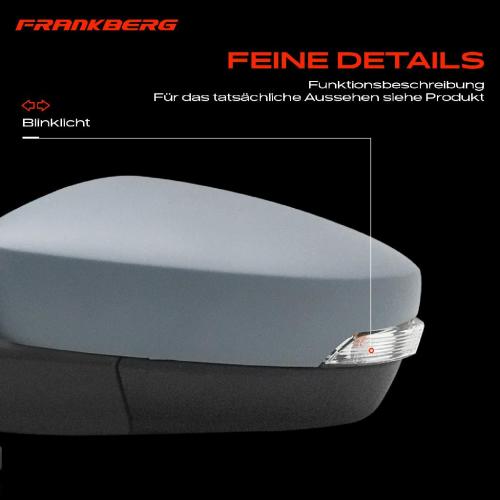Frankberg 1x Außenspiegel Links für Seat Toledo IV KG3 Skoda Rapid NH3 NK3 NK6 NH1 2012-2015 Bild Frankberg 1x Außenspiegel Links für Seat Toledo IV KG3 Skoda Rapid NH3 NK3 NK6 NH1 2012-2015