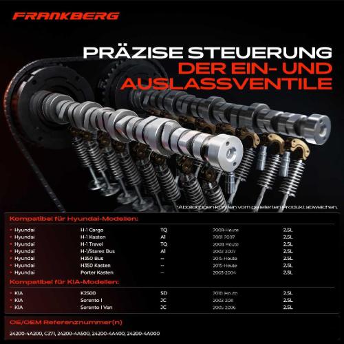 1x Nockenwelle für KIA Sorento I JC 2002-2009 Hyundai H-1 A1 TQ Bild 1x Nockenwelle für KIA Sorento I JC 2002-2009 Hyundai H-1 A1 TQ