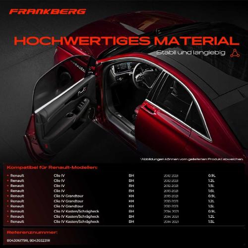 Frankberg 1x Türfeststeller Türfangband Türstopper Vorne für Renault Clio IV Grandtour Kasten/Schrägheck BH KH Bild Frankberg 1x Türfeststeller Türfangband Türstopper Vorne für Renault Clio IV Grandtour Kasten/Schrägheck BH KH