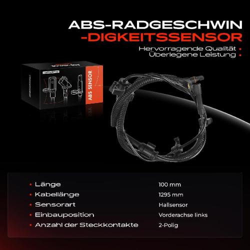 1x ABS Sensor Vorderachse links für Jeep Cherokee KJ 2.4L 2.5L 2.8L 3.7L 2001-2008 Bild 1x ABS Sensor Vorderachse links für Jeep Cherokee KJ 2.4L 2.5L 2.8L 3.7L 2001-2008