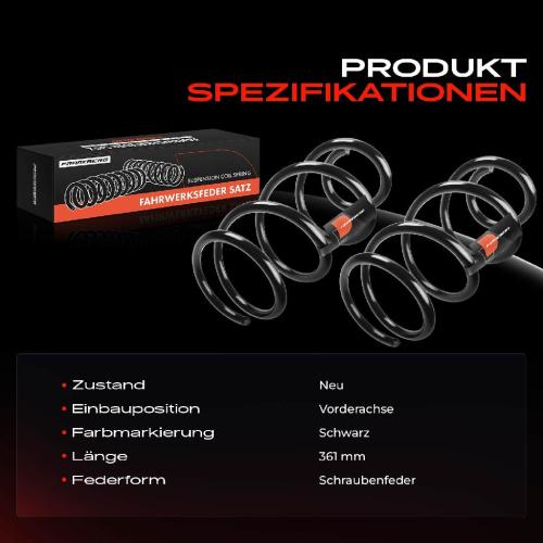 2x Fahrwerksfeder Vorderachse für Ford Transit FB FC FD FS FZ FF FM FN 2006-2014 Bild 2x Fahrwerksfeder Vorderachse für Ford Transit FB FC FD FS FZ FF FM FN 2006-2014