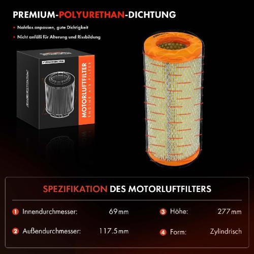 1x Luftfilter Filtereinsatz für Fiat Idea 350 Punto 188 Lancia Musa 350 1.9 Bild 1x Luftfilter Filtereinsatz für Fiat Idea 350 Punto 188 Lancia Musa 350 1.9