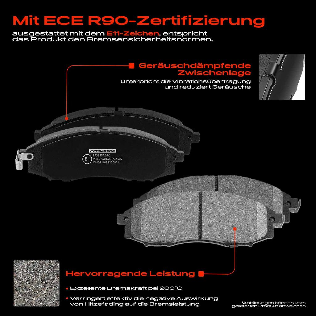 4x Bremsbeläge Vorderachse für Nissan NP300 Pick-up D22 2.5L 2.4L 2001-2015 2001-2015