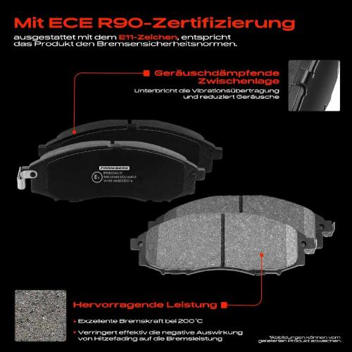 Frankberg 4x Bremsbeläge Vorderachse für Nissan NP300 Pick-up D22 2.5L 2.4L 2001-2015 2001-2015 Bild Frankberg 4x Bremsbeläge Vorderachse für Nissan NP300 Pick-up D22 2.5L 2.4L 2001-2015 2001-2015