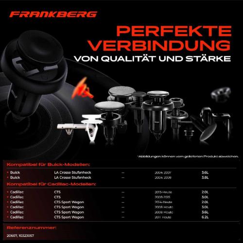 Frankberg 10x Befestigungsclips Stoßstange Schwellerleiste für Cadillac CTS Buick Chevrolet Pontiac Bild Frankberg 10x Befestigungsclips Stoßstange Schwellerleiste für Cadillac CTS Buick Chevrolet Pontiac
