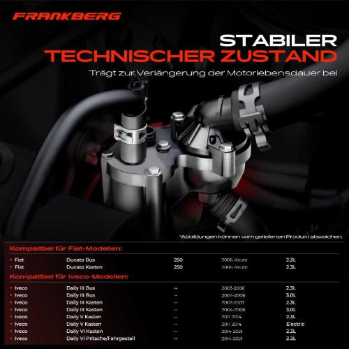 Frankberg 1x Thermostat Kühlmittel für Fiat Ducato Bus Kasten 250 290 Iveco Daily III VI Bild Frankberg 1x Thermostat Kühlmittel für Fiat Ducato Bus Kasten 250 290 Iveco Daily III VI