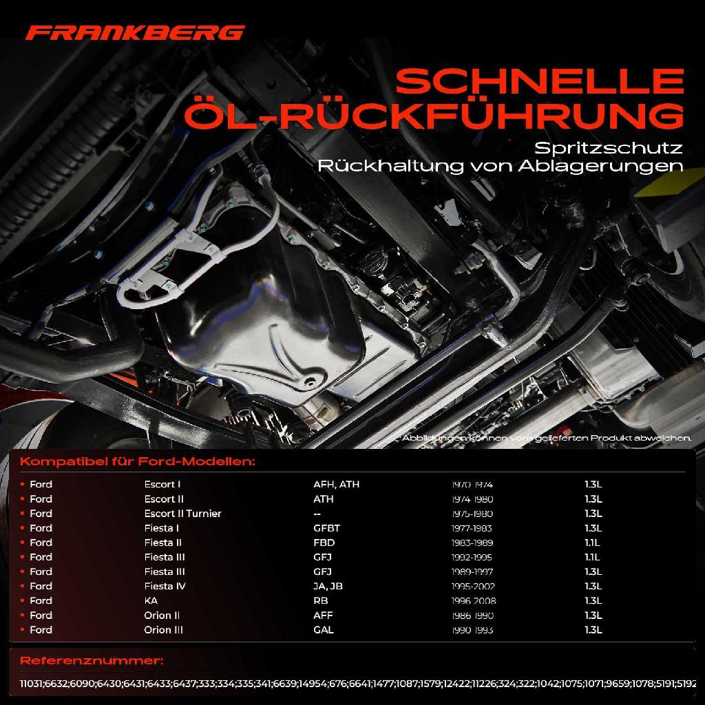 1x Ölwanne Motorölwanne für Ford Escort I II IV V VI VII Fiesta I II III IV KA Orion II 1.1 1.3L