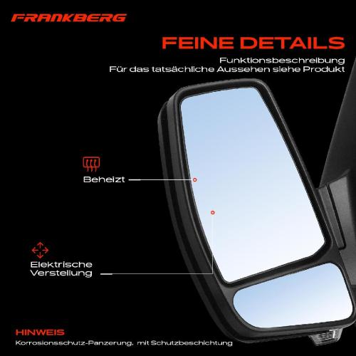 Frankberg 1x Außenspiegel Links für Ford Tourneo V362 F3 Transit V362 FY FZ 1.0L 2.0L 2018-2023 Bild Frankberg 1x Außenspiegel Links für Ford Tourneo V362 F3 Transit V362 FY FZ 1.0L 2.0L 2018-2023
