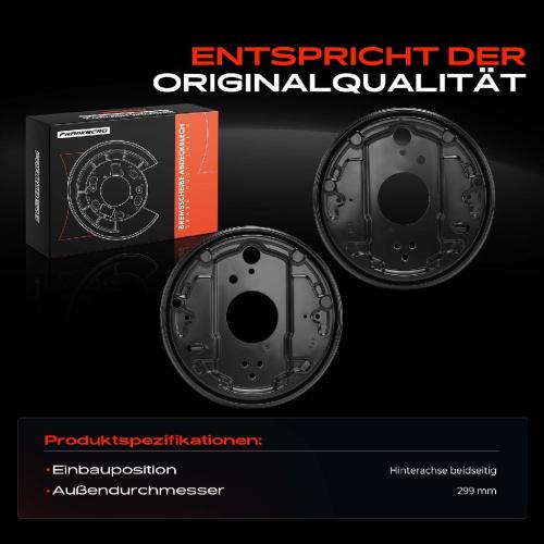 2x Ankerblech Bremsscheibe Hinterachse Beidseitig für VW T3 Bus/Kasten/Pritsche/Fahrgestell 24 Bild 2x Ankerblech Bremsscheibe Hinterachse Beidseitig für VW T3 Bus/Kasten/Pritsche/Fahrgestell 24