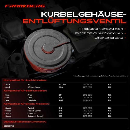 1x Ventil Kurbelgehäusentlüftung für VW Golf Polo Skoda Fabia Seat Ibiza Audi A3 Bild 1x Ventil Kurbelgehäusentlüftung für VW Golf Polo Skoda Fabia Seat Ibiza Audi A3
