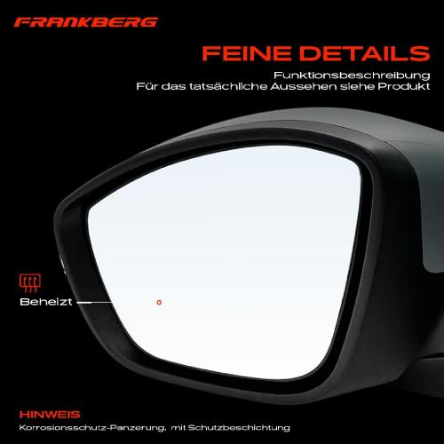 Frankberg 1x Außenspiegel Links für Opel Corsa F P2JO Peugeot 208 II UB UJ UP UW Bj ab 2019 Bild Frankberg 1x Außenspiegel Links für Opel Corsa F P2JO Peugeot 208 II UB UJ UP UW Bj ab 2019