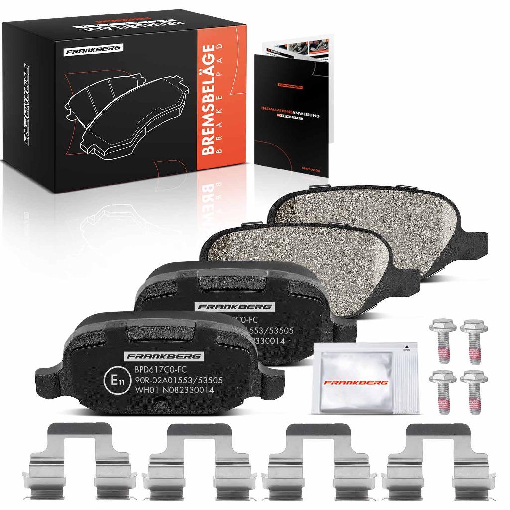 4x Bremsbeläge Hinterachse für Fiat 500 312 C 500/595/695 500C/595C/695C 0.9L 1.4L 2007-2025