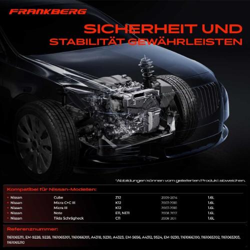 1x Motorlager Getriebelagerlager Drehmomentstützlager Vorne und Hinten für Nissan Note E11 Cube Z12 1.6L Bild 1x Motorlager Getriebelagerlager Drehmomentstützlager Vorne und Hinten für Nissan Note E11 Cube Z12 1.6L