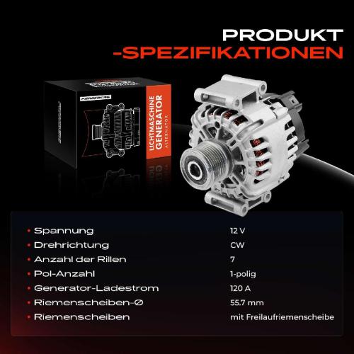 1x Lichtmaschine Generator für Mercedes-Benz C-Klasse W204 S204 CL203 1.6L-2.2L Bild 1x Lichtmaschine Generator für Mercedes-Benz C-Klasse W204 S204 CL203 1.6L-2.2L