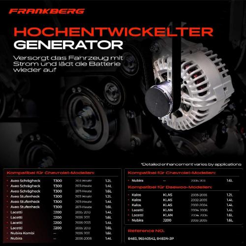 1x Lichtmaschine Generator für Chevrolet Aveo Lacetti Daewoo Kalos KLAS 1.2L-1.6L Bild 1x Lichtmaschine Generator für Chevrolet Aveo Lacetti Daewoo Kalos KLAS 1.2L-1.6L