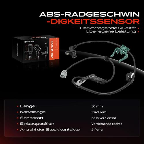 Frankberg 1x ABS Sensor Vorderachse rechts für Toyota Picnic XM1 2.0L 2.2L 1996-1999 Bild Frankberg 1x ABS Sensor Vorderachse rechts für Toyota Picnic XM1 2.0L 2.2L 1996-1999