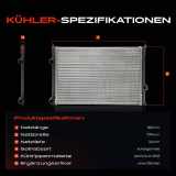 1x Kühler Wasserkühler Motorkühler für VW Passat 35I 3A2 1.6L 1.8L 2.0L