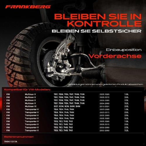 2x Koppelstange Vorderachse für VW Multivan V VI Transporter Bus Kasten Pritsche/Fahrgestell Bild 2x Koppelstange Vorderachse für VW Multivan V VI Transporter Bus Kasten Pritsche/Fahrgestell