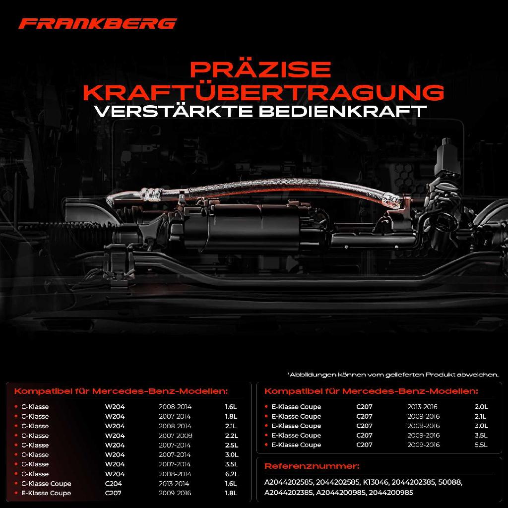 1x Seilzug Feststellbremse Hinterachse beidseitig für Mercedes-Benz C-Class W204 E-Class A207