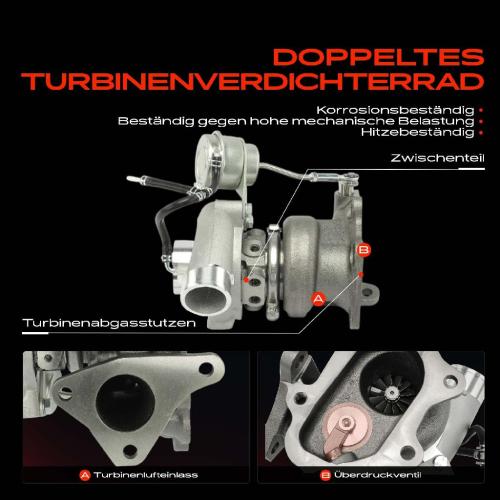 1x Abgasturbolader für Subaru Forester SG 2.5L 2003-2005 Bild 1x Abgasturbolader für Subaru Forester SG 2.5L 2003-2005