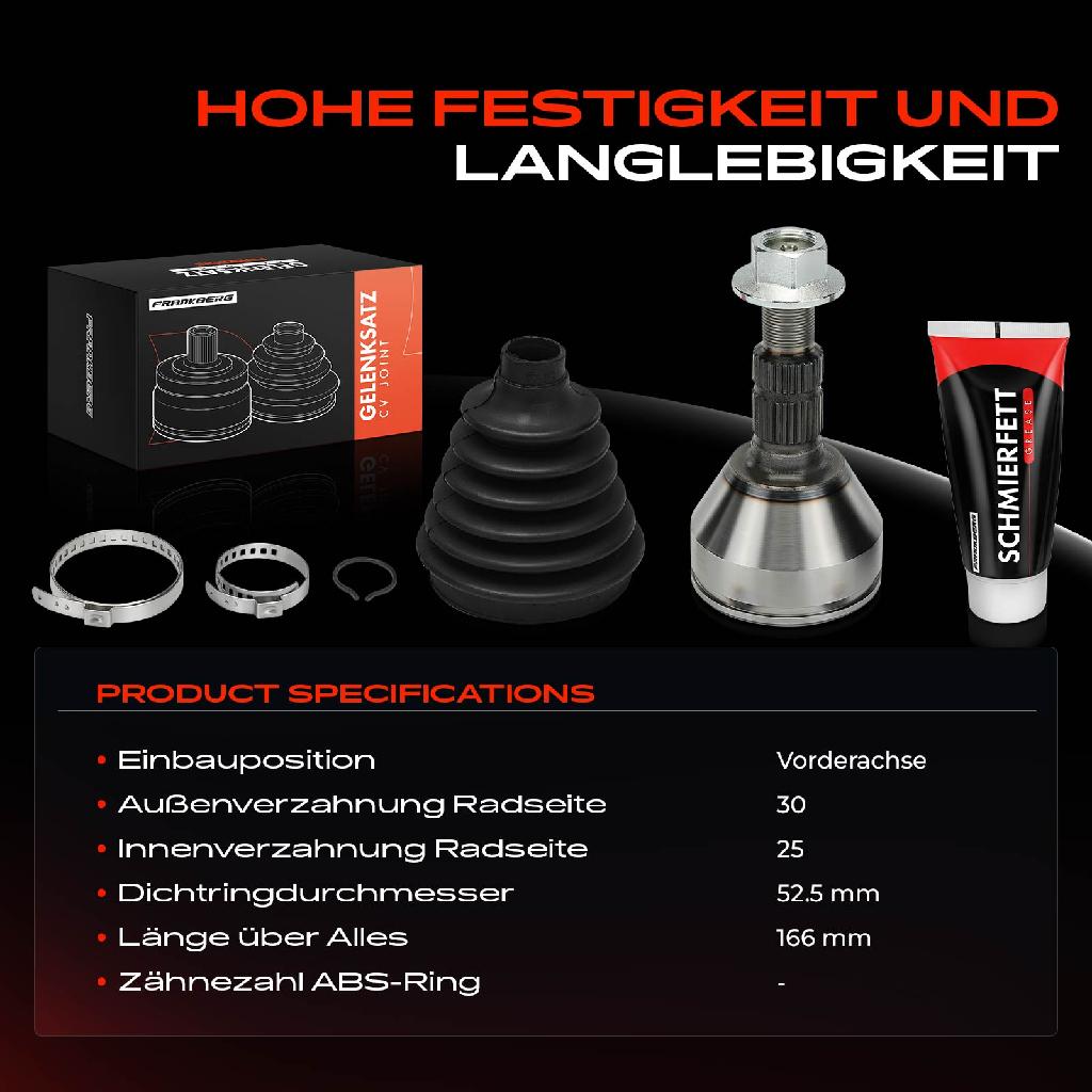 1x Antriebswelle Gelenksatz Vorderachse für Opel Vectra C Z02 Signum Z03 Fiat Croma 194