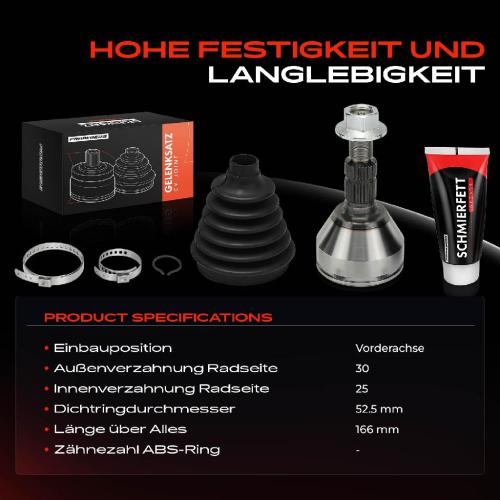 Frankberg 1x Antriebswelle Gelenksatz Vorderachse für Opel Vectra C Z02 Signum Z03 Fiat Croma 194 Bild Frankberg 1x Antriebswelle Gelenksatz Vorderachse für Opel Vectra C Z02 Signum Z03 Fiat Croma 194