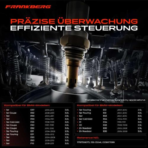 Frankberg 1x Lambdasonde Regelsonde Vor Katalysator für BMW E60 E61 E85 E87 E90 E91 E92 E93 F10 F18 Bild Frankberg 1x Lambdasonde Regelsonde Vor Katalysator für BMW E60 E61 E85 E87 E90 E91 E92 E93 F10 F18