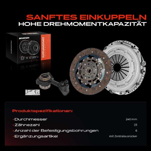 1x Kupplungssatz für Volvo S80 II 124 V70 III 135 1.6L 2009-2011 Bild 1x Kupplungssatz für Volvo S80 II 124 V70 III 135 1.6L 2009-2011