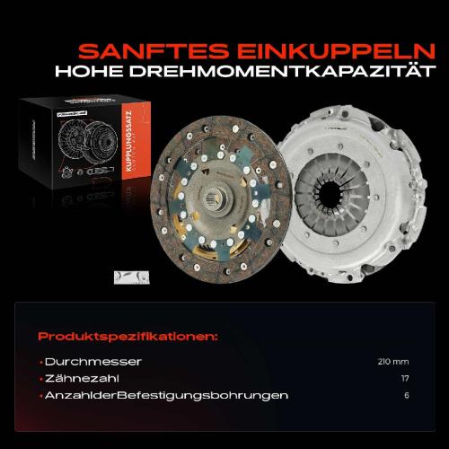 Frankberg 1x Kupplungssatz für Ford Fiesta V JD JH Fiesta V Van Fusion JU Mazda 2 DY 1.4L 2001-2012 Bild Frankberg 1x Kupplungssatz für Ford Fiesta V JD JH Fiesta V Van Fusion JU Mazda 2 DY 1.4L 2001-2012
