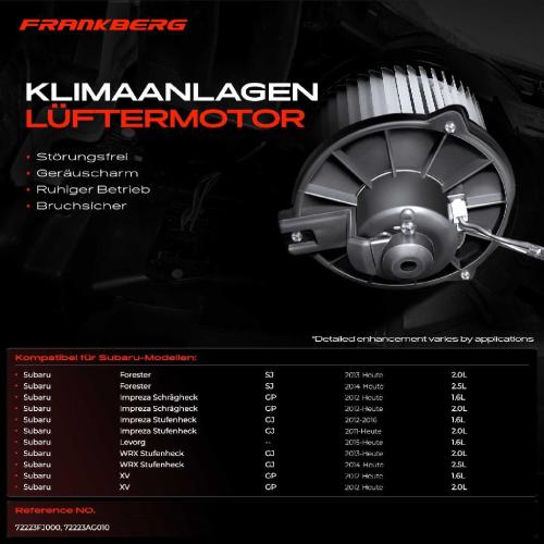 1x Gebläsemotor Innenraumgebläse für Subaru Forester SJ Impreza GJ XV GP 1.6L-2.5L Bild 1x Gebläsemotor Innenraumgebläse für Subaru Forester SJ Impreza GJ XV GP 1.6L-2.5L