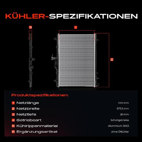 1x Kühler Wasserkühler Motorkühler für Renault Koleos I HY 2.0L Bj ab 2008 Bild 1x Kühler Wasserkühler Motorkühler für Renault Koleos I HY 2.0L Bj ab 2008