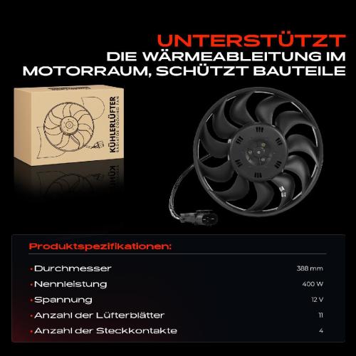 Frankberg 1x Motorkühller Einfachlüfter ohne Kühlerlüfterrahmen Audi A8 4E2 4E8 A3 Sportback 8P1 8PA Bild Frankberg 1x Motorkühller Einfachlüfter ohne Kühlerlüfterrahmen Audi A8 4E2 4E8 A3 Sportback 8P1 8PA