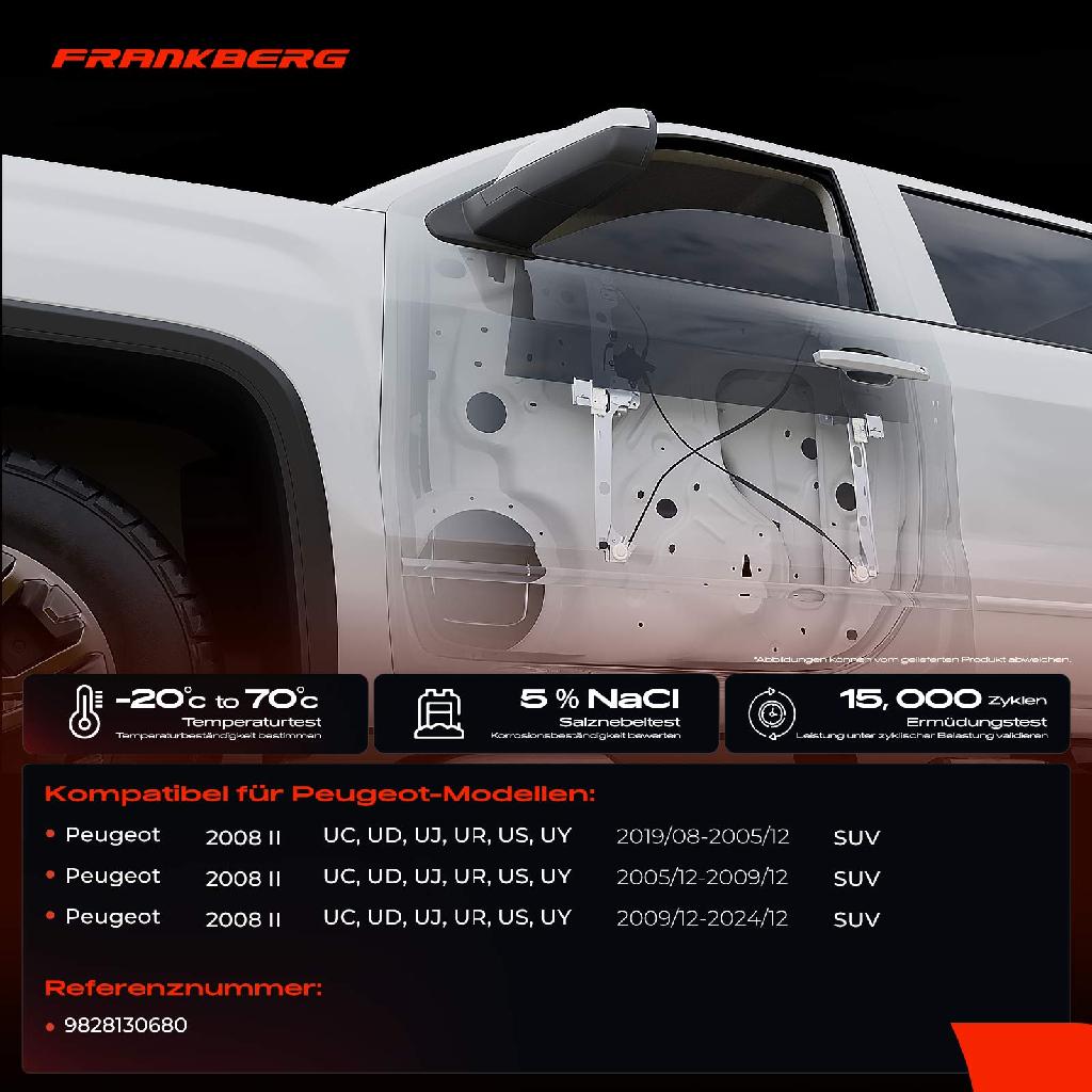 1x Fensterheber Vorne Rechts für Peugeot 2008 II UC UD UJ UR US UY 19-24