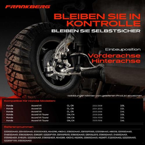 1x Querlenker Satz Vorderachse für Honda Accord VII CL CN Accord VII Tourer CM CN 2.0L 2.2L 2.4L 2003-2008 Bild 1x Querlenker Satz Vorderachse für Honda Accord VII CL CN Accord VII Tourer CM CN 2.0L 2.2L 2.4L 2003-2008