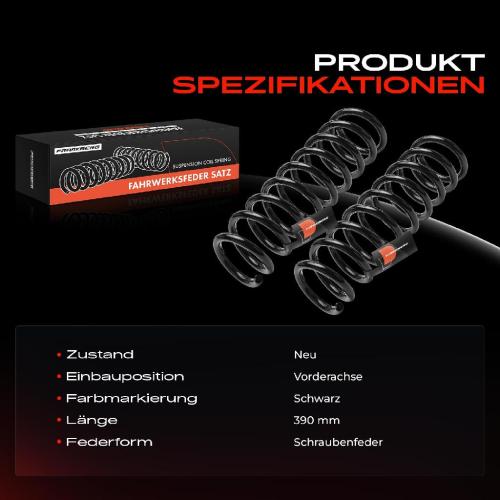 2x Fahrwerksfeder Vorderachse für Jaguar S-Type X200 2.5L 3.0L 1999-2007 Bild 2x Fahrwerksfeder Vorderachse für Jaguar S-Type X200 2.5L 3.0L 1999-2007