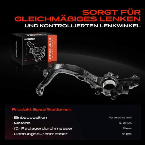 1x Achsschenkel Radaufhängung Vorderachse Links für VW Passat Variant Skoda Superb I 3U4 Bild 1x Achsschenkel Radaufhängung Vorderachse Links für VW Passat Variant Skoda Superb I 3U4
