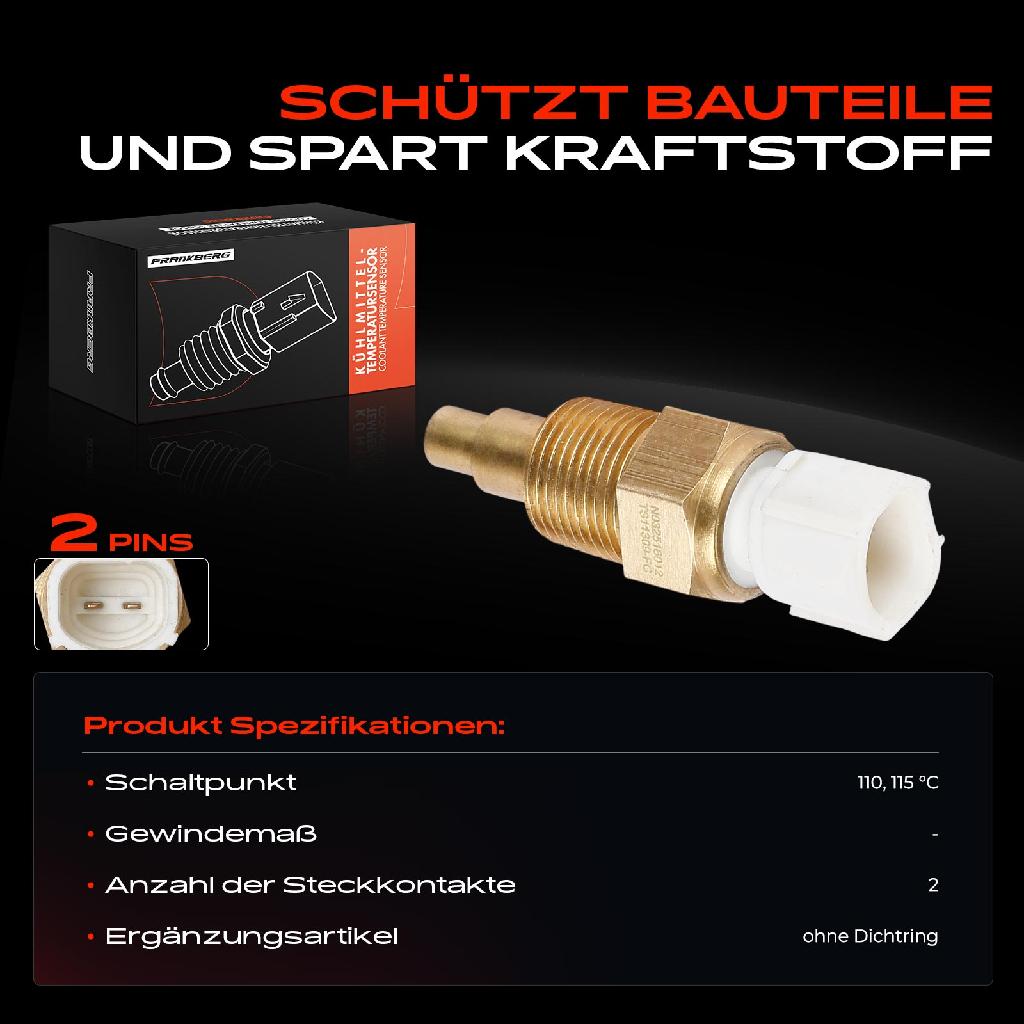 1x Temperaturschalter Kühlerlüfter für Mitsubishi Eclipse I D2A 2.0L 1991-1995