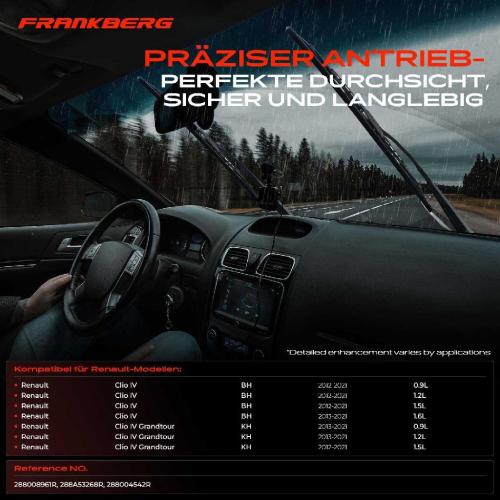 Frankberg 1x Wischermotor Scheibenwischermotor Vorne für Renault Clio IV BH Clio IV Grandtour Bild Frankberg 1x Wischermotor Scheibenwischermotor Vorne für Renault Clio IV BH Clio IV Grandtour