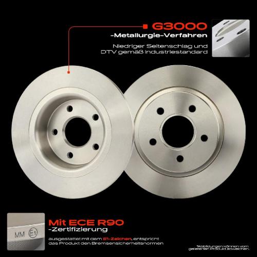 2x Bremsscheiben Hinterachse für Ford Tourneo Connect Transit 1.8L 2002-2013 Bild 2x Bremsscheiben Hinterachse für Ford Tourneo Connect Transit 1.8L 2002-2013