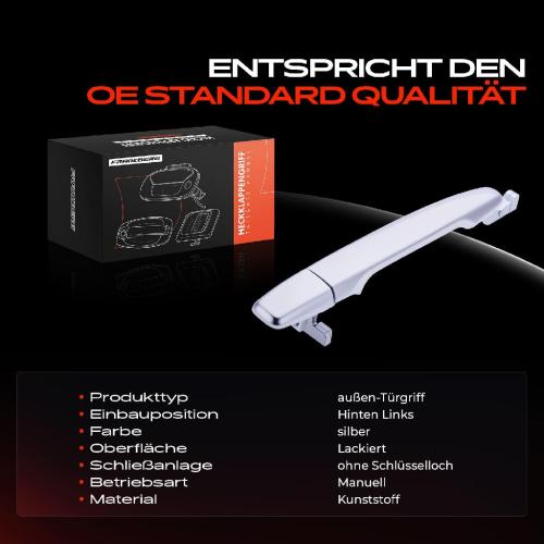 1x Türgriff Hinten Links außen für Peugeot 4007 VU VV 2.0L 2.2L 2.4L 2007-2013 Bild 1x Türgriff Hinten Links außen für Peugeot 4007 VU VV 2.0L 2.2L 2.4L 2007-2013