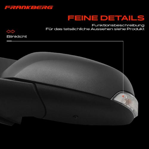 Frankberg 1x Außenspiegel Links für Renault Megane III Coupe DZ0/1 KZ0/1 B3 BZ0/1 Bj ab 2008 Bild Frankberg 1x Außenspiegel Links für Renault Megane III Coupe DZ0/1 KZ0/1 B3 BZ0/1 Bj ab 2008