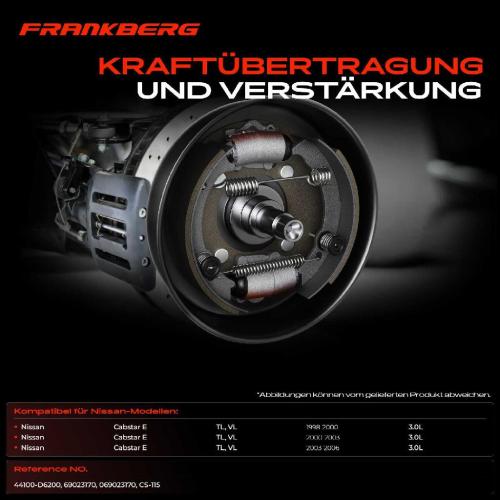 2x Radbremszylinder Hinten für Nissan Cabstar 1998-2006 Bild 2x Radbremszylinder Hinten für Nissan Cabstar 1998-2006