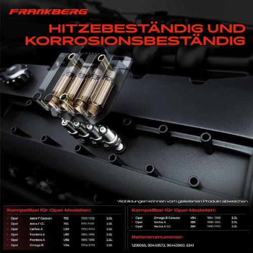 Frankberg 1x Zündspule Zündkerze für Opel Astra F Caravan CC Calibra A Frontera Omega B Vectra 2.0L 2.2L 1990-1999 Bild Frankberg 1x Zündspule Zündkerze für Opel Astra F Caravan CC Calibra A Frontera Omega B Vectra 2.0L 2.2L 1990-1999