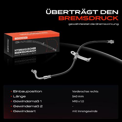 Frankberg 1x Bremsschlauch Bremsschläuche Vorderachse Rechts für KIA Optima FSGDS6B 1.7L 2.0L 2012-2022 Bild Frankberg 1x Bremsschlauch Bremsschläuche Vorderachse Rechts für KIA Optima FSGDS6B 1.7L 2.0L 2012-2022