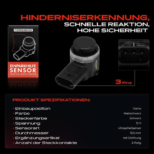 1x Parksensor PDC Sensor Vorne für FORD USA Edge Mondeo Jaguar XF XJ XK Bild 1x Parksensor PDC Sensor Vorne für FORD USA Edge Mondeo Jaguar XF XJ XK