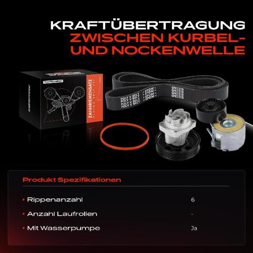 1x Keilrippenriemensatz Wasserpumpe für Fiat 500 Idea Panda Punto Lancia Musa Bild 1x Keilrippenriemensatz Wasserpumpe für Fiat 500 Idea Panda Punto Lancia Musa