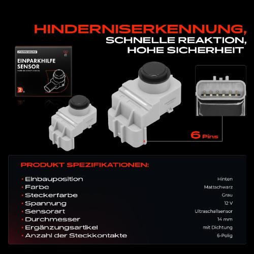 2x Parksensor PDC Sensor Hinten für Hyundai iX35 EL ELH LM 2.0L 2009-2015 Bild 2x Parksensor PDC Sensor Hinten für Hyundai iX35 EL ELH LM 2.0L 2009-2015