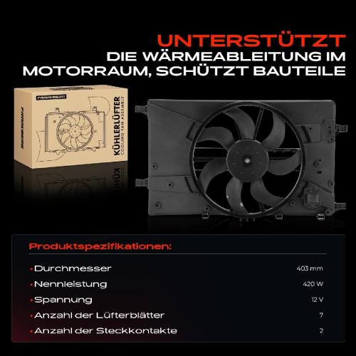 Frankberg 1x Motorkühller Einfachlüfter mit Kühlerlüfterrahmen Chevrolet Cruze Opel Astra J Insignia A Bild Frankberg 1x Motorkühller Einfachlüfter mit Kühlerlüfterrahmen Chevrolet Cruze Opel Astra J Insignia A