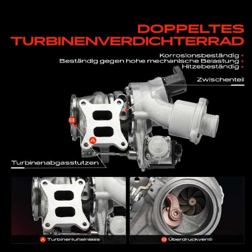 Frankberg 1x Abgasturbolader für VW Golf Passat Audi A3 Cabriolet Limousine Sportback TT Roadster Seat Leon SC ST Bild Frankberg 1x Abgasturbolader für VW Golf Passat Audi A3 Cabriolet Limousine Sportback TT Roadster Seat Leon SC ST